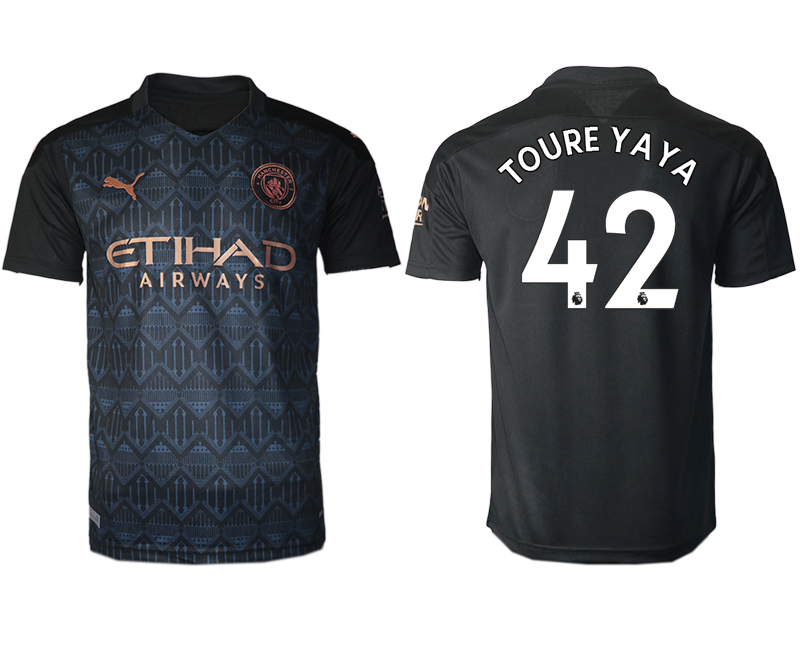 Men 2020-2021 club Manchester City away aaa version #42 black Soccer Jerseys->inter milan jersey->Soccer Club Jersey